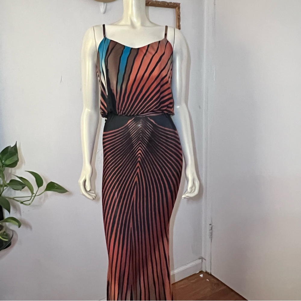 S-Twelve Maxi Dress Size Small Stretch Maxi Dress spaghetti straps Full Length S - Picture 12 of 14